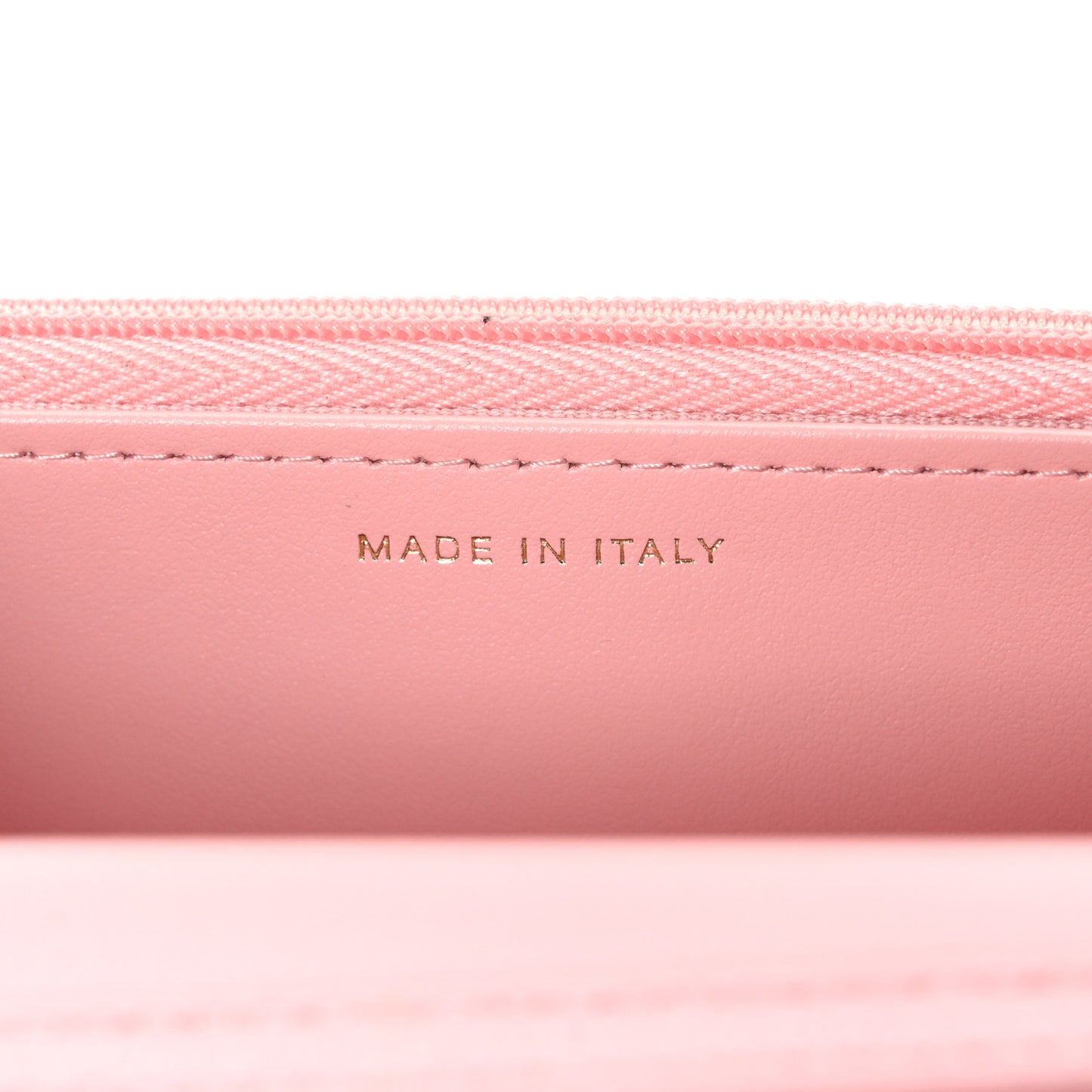 Shiny Lambskin Quilted CC Slide Wallet On Chain WOC  Light Pink