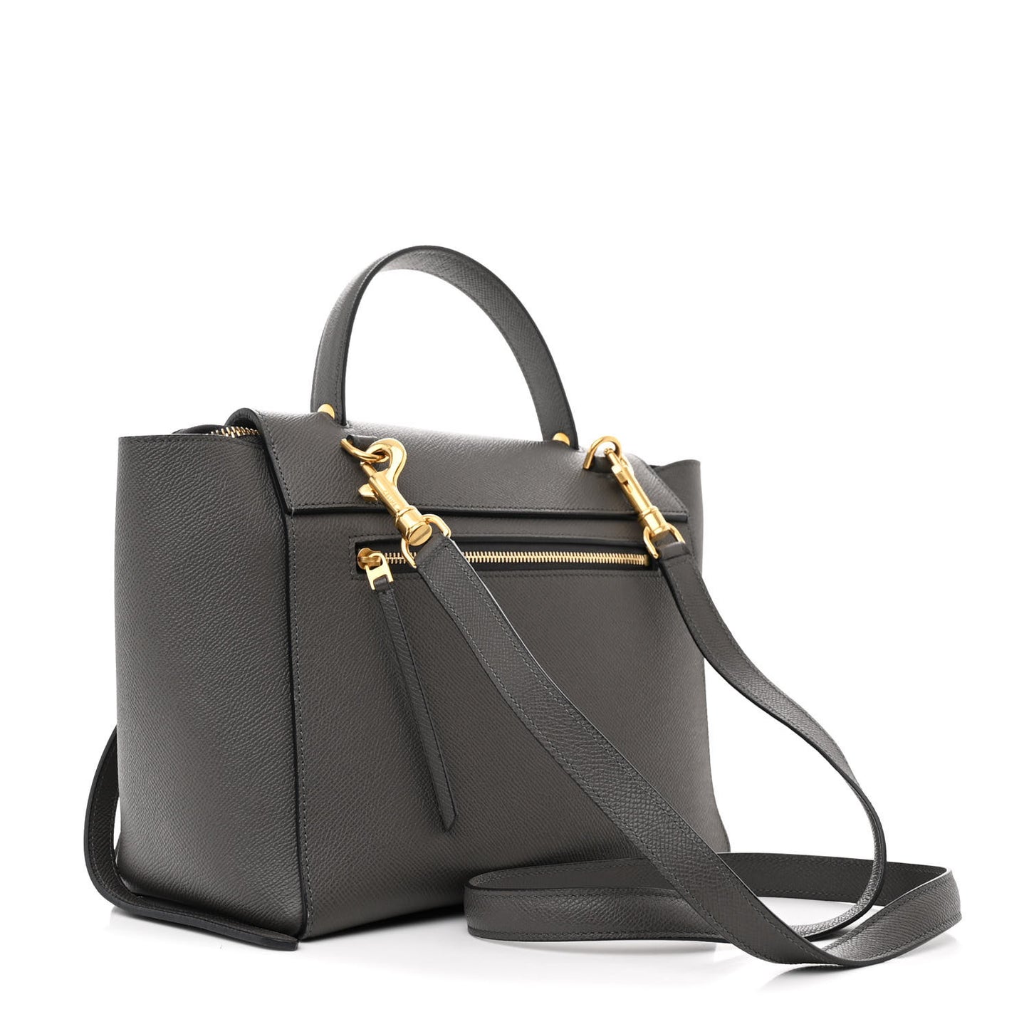 Grained Calfskin Micro Belt Bag Grey