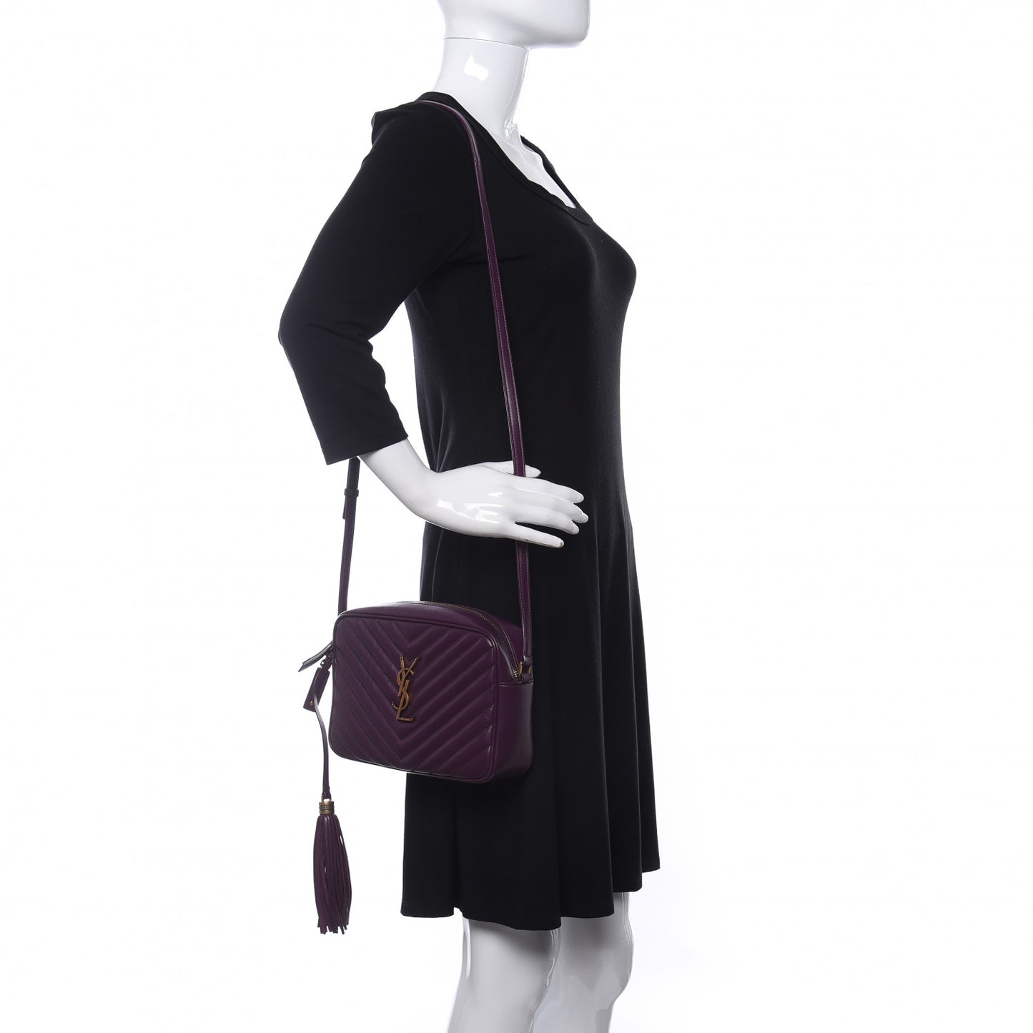 Calfskin Matelasse Monogram Lou Camera Bag Purple