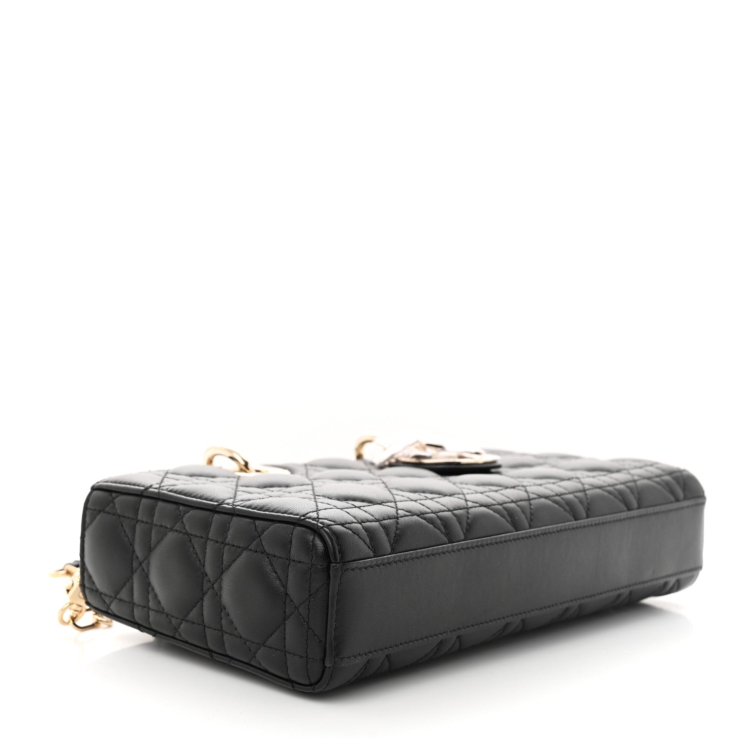 Christian Dior Lambskin Cannage Medium Lady D-Joy Black 4 of 11
