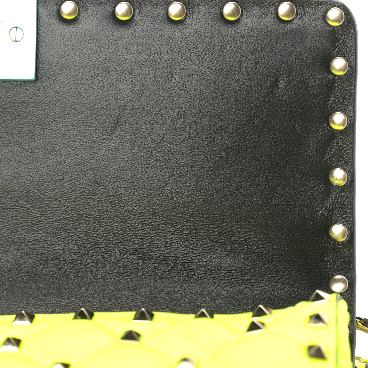 Lambskin Medium Rockstud Spike Shoulder Bag Lime
