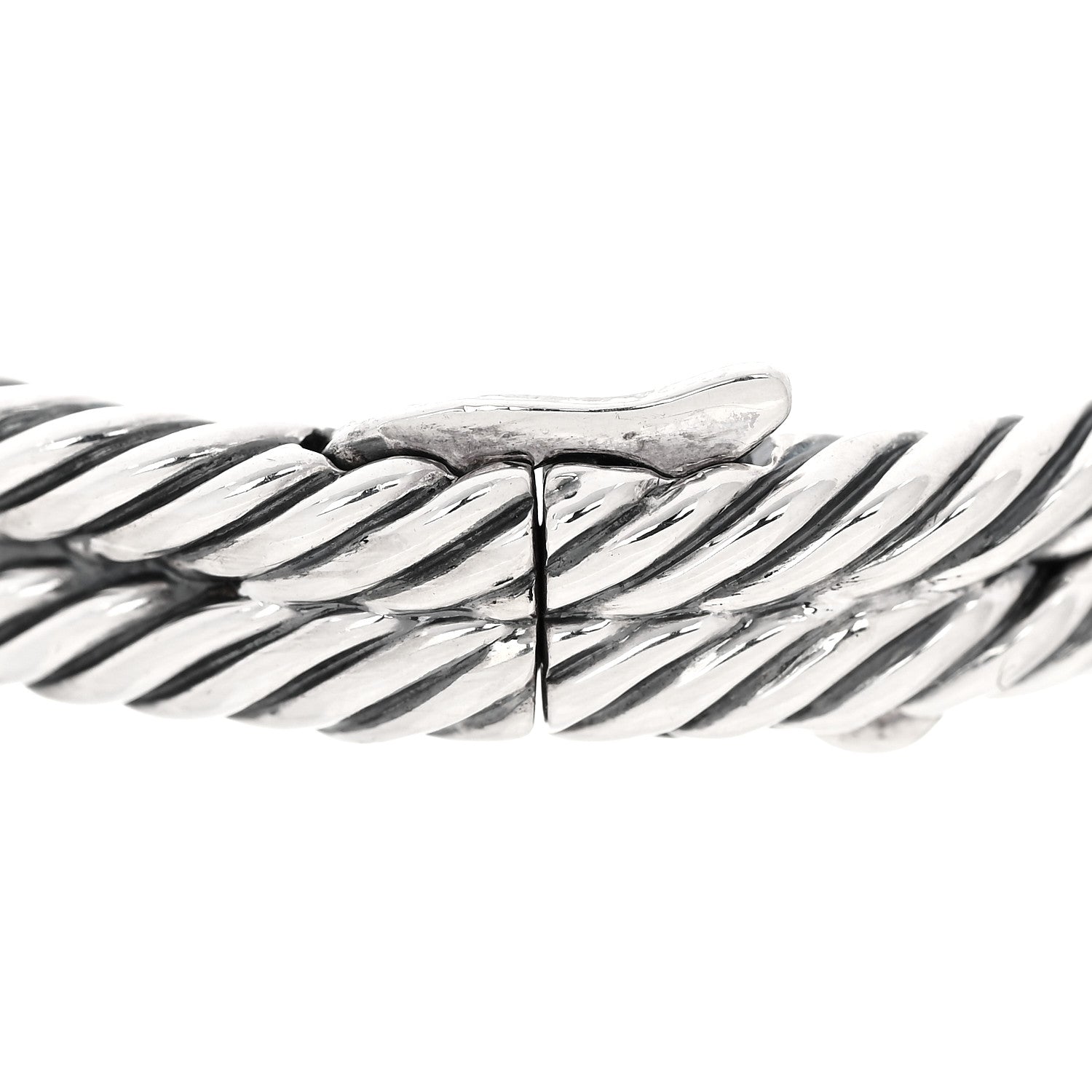 David Yurman Sterling Silver Diamond Black Orchid Albion Cable Bracelet 4 of 6