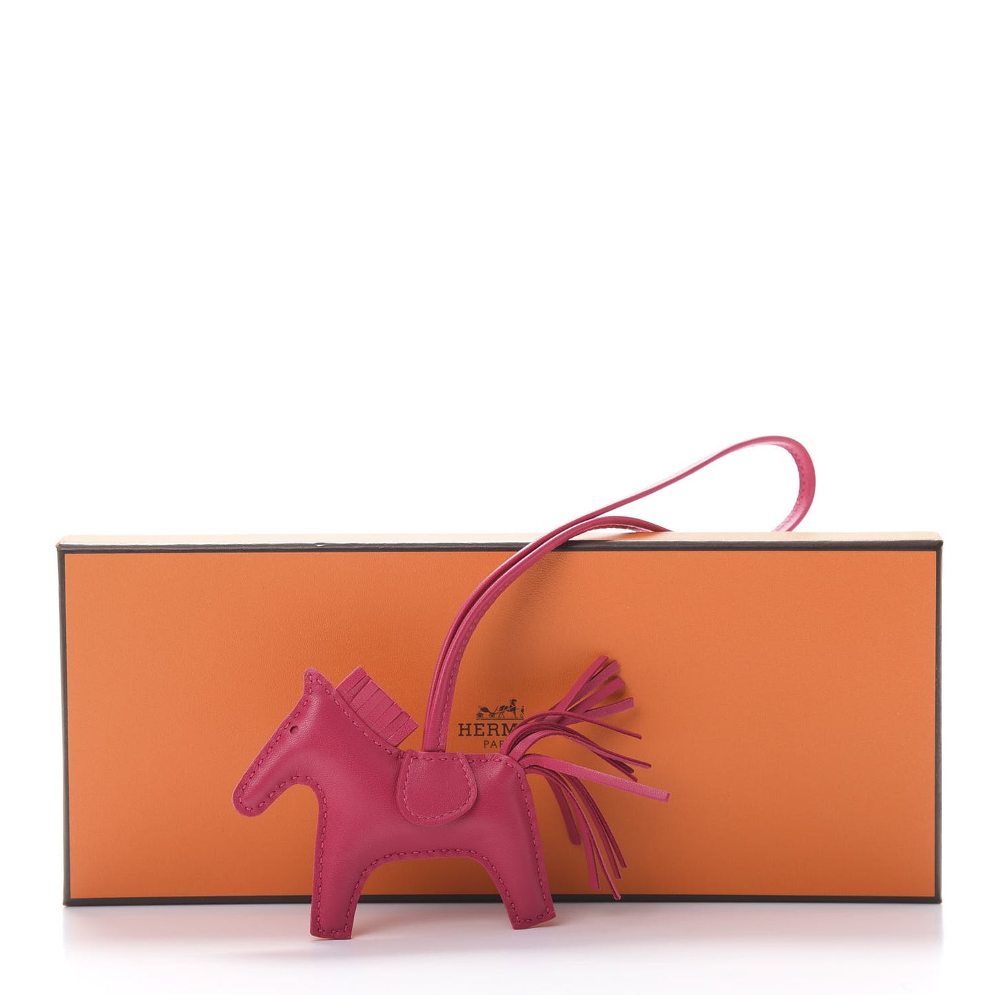 Milo Lambskin Grigri Rodeo Horse Bag Charm PM Rose Mexico