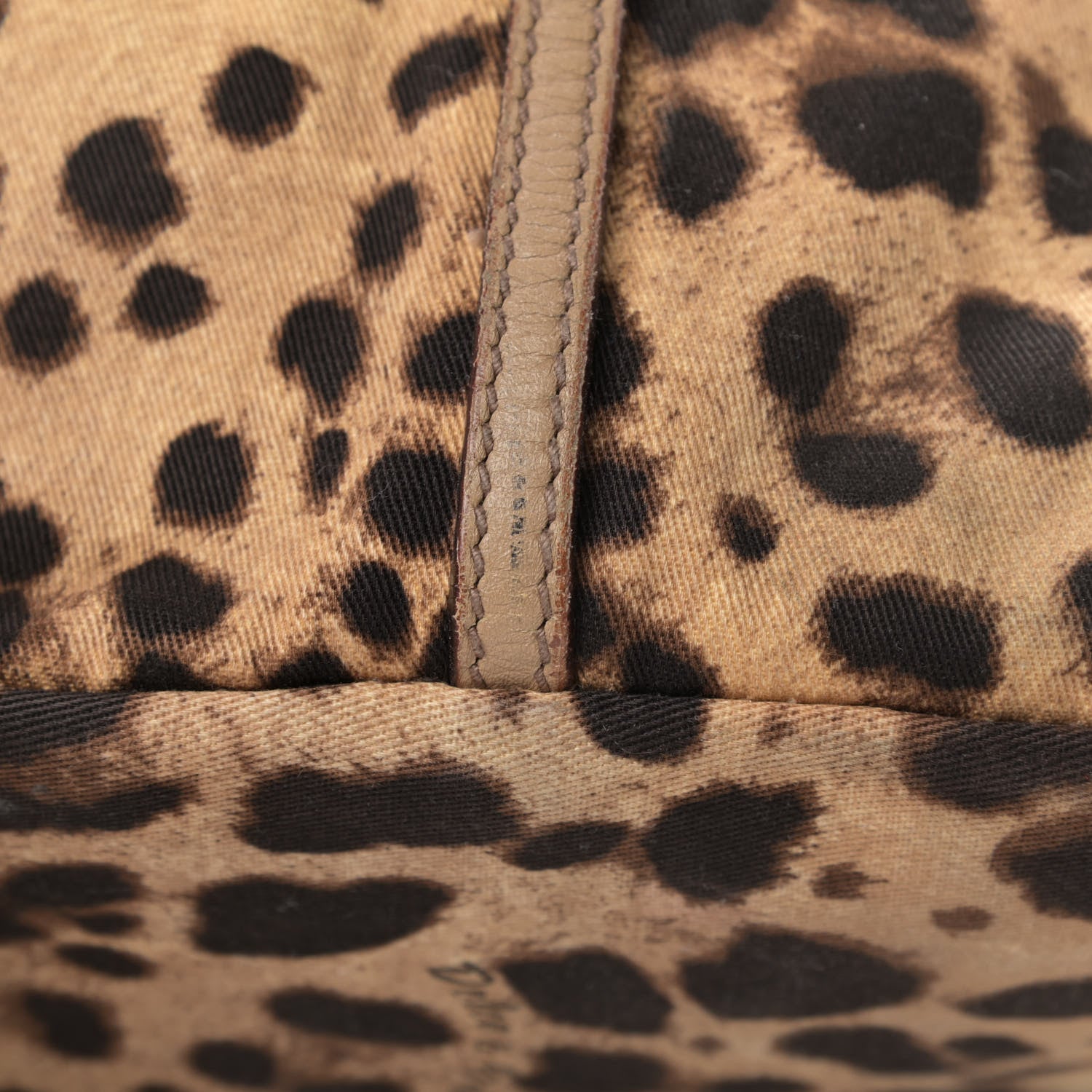 Dolce & Gabbana Canvas Leopard Print Calfskin Animalier Tote Beige 12 of 17