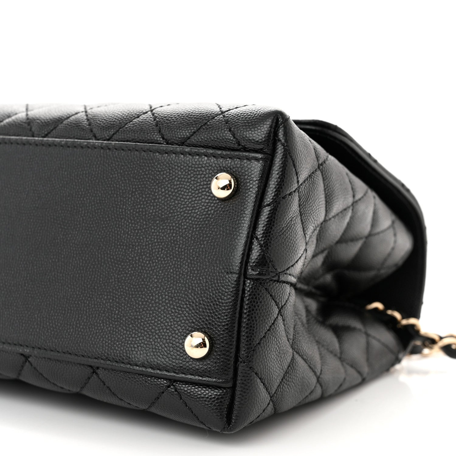 Chanel Caviar Quilted Small Coco Handle Flap Black 10 of 11