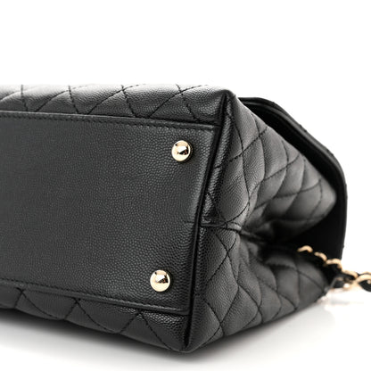Chanel Caviar Quilted Small Coco Handle Flap Black 10 of 11