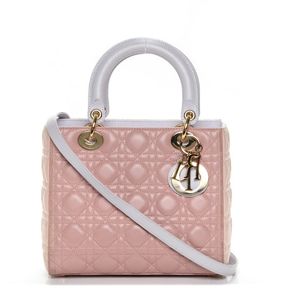 Christian Dior Lambskin Cannage Medium Tri-Color Lady Dior Rose Pale 1 of 7