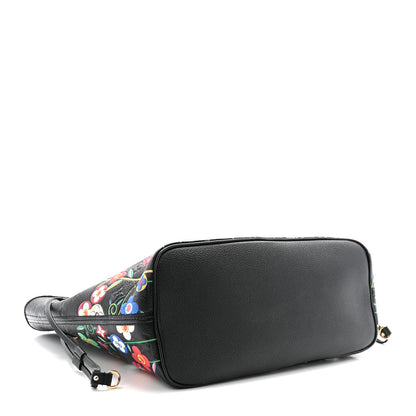 Louis Vuitton LV X TM Empreinte Flowers Neverfull MM Black 4 of 9