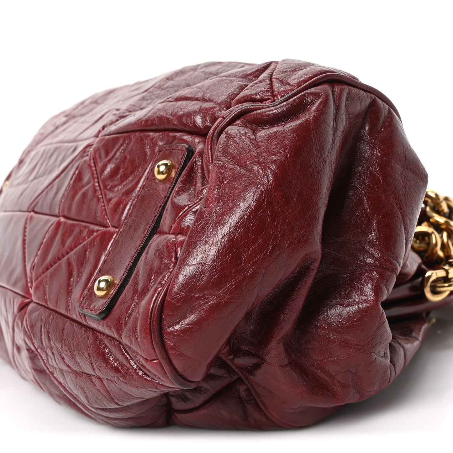Calfskin Quilted Stam Bag Bordeaux
