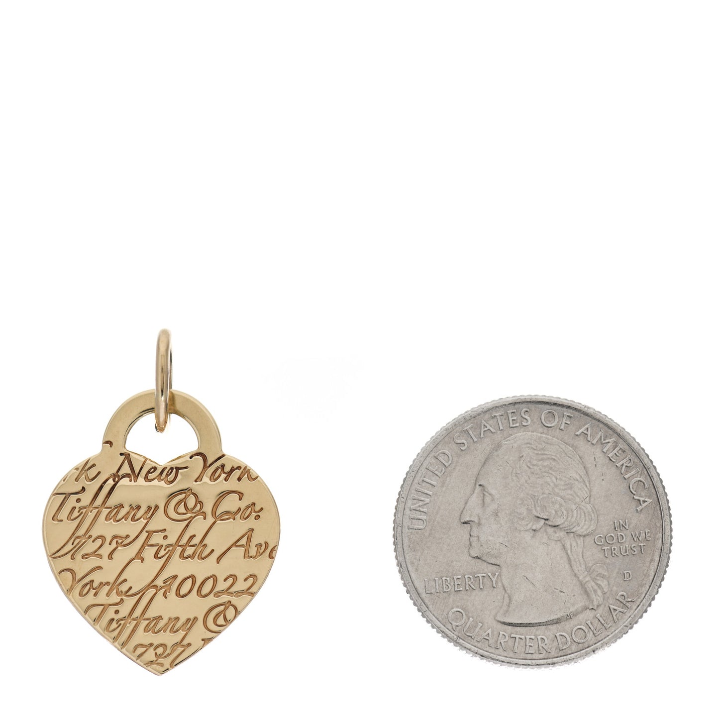 18K Yellow Gold Notes Heart Tag Charm