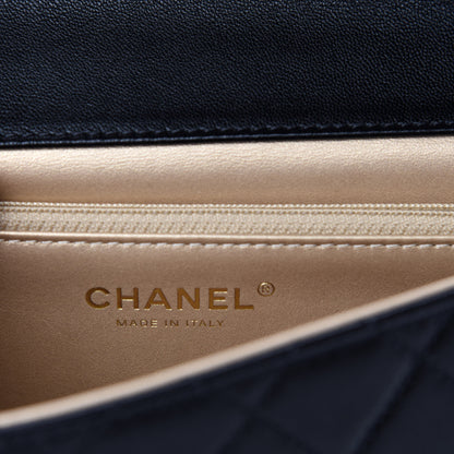 Chanel Lambskin Quilted Small Chic Pearls Flap Black 8 of 11