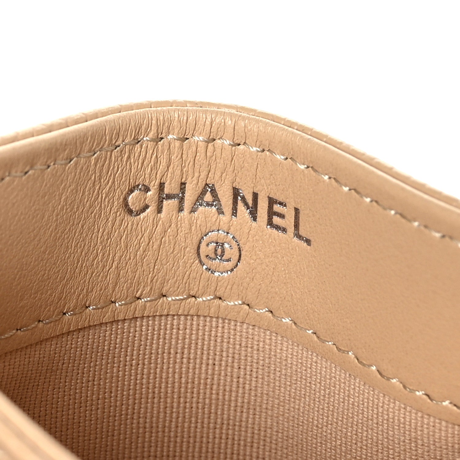 Chanel Caviar Quilted Card Holder Beige 6 of 8