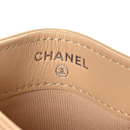 Chanel Caviar Quilted Card Holder Beige 6 of 8