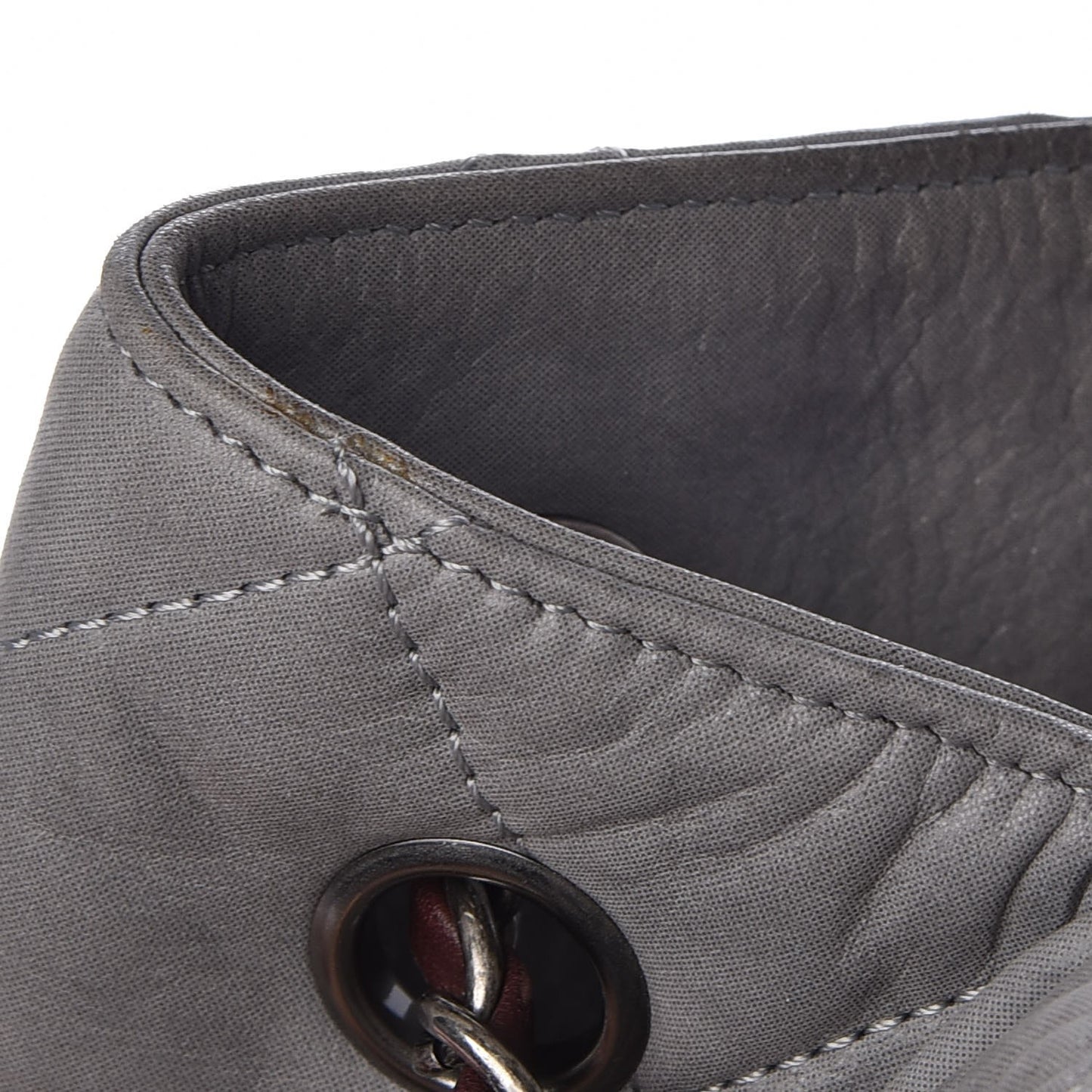 Iridescent Calfskin Quilted In The Mix Backpack Grey