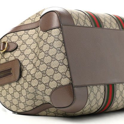 Gucci GG Supreme Monogram Web Medium Duffle Bag Brown 8 of 11