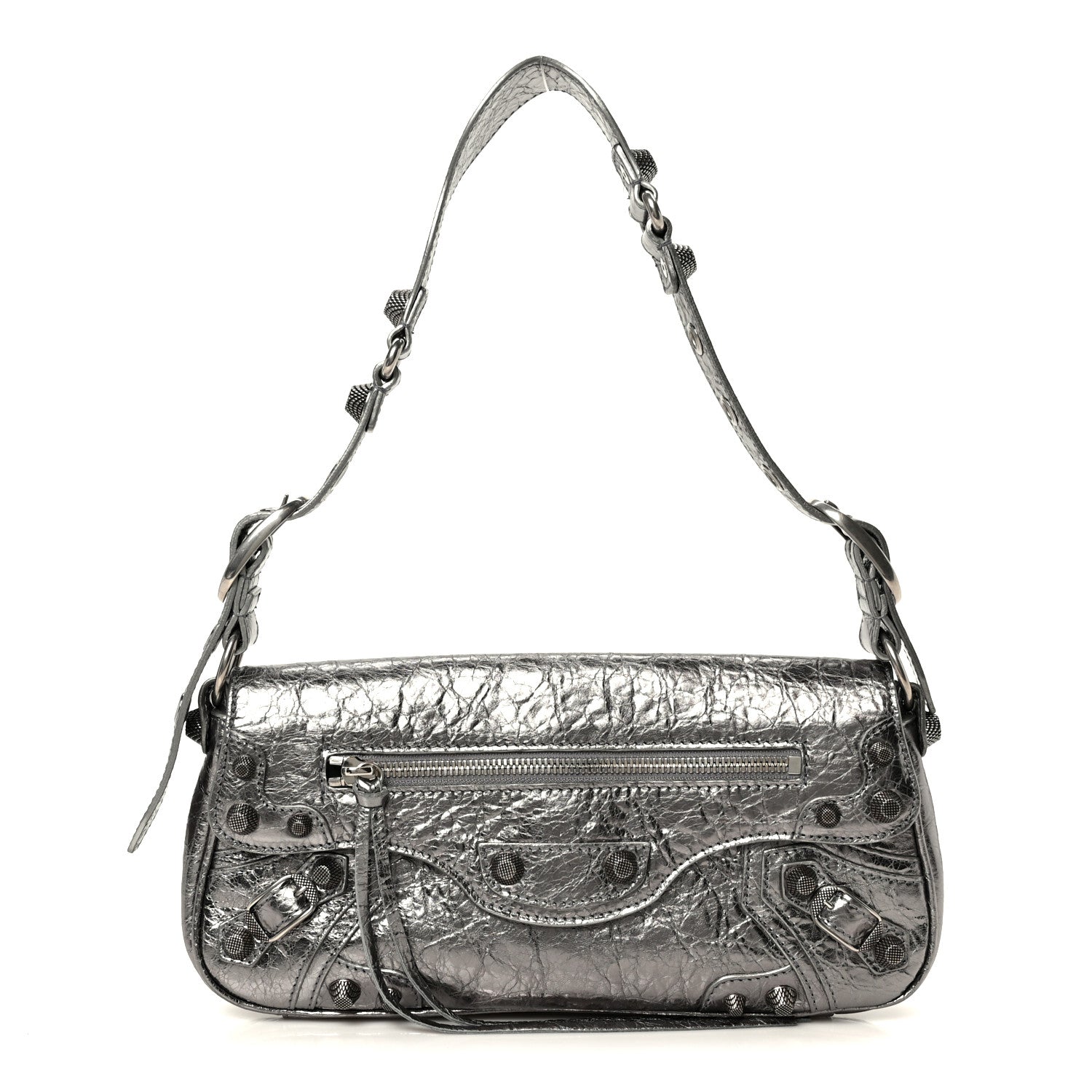 Balenciaga Metallic Agneau Arena Small Le Cagole Sling Bag Silver 1 of 10