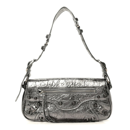Balenciaga Metallic Agneau Arena Small Le Cagole Sling Bag Silver 1 of 10