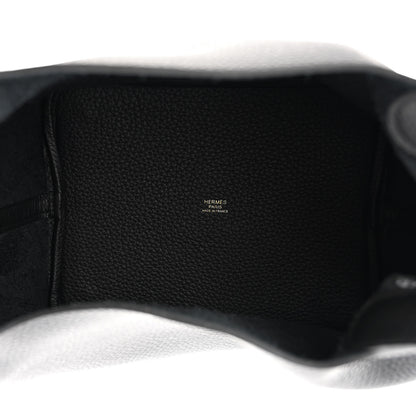 Hermes Taurillon Clemence Picotin Lock 22 MM Black 5 of 11