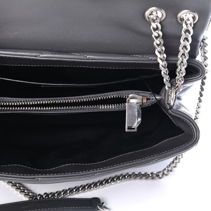 Saint Laurent Calfskin Y Quilted Monogram Small Loulou Chain Satchel Asphalt 4 of 4