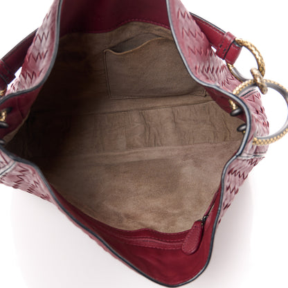 Bottega Veneta Nappa Intrecciato Medium Loop Dark Red 6 of 13