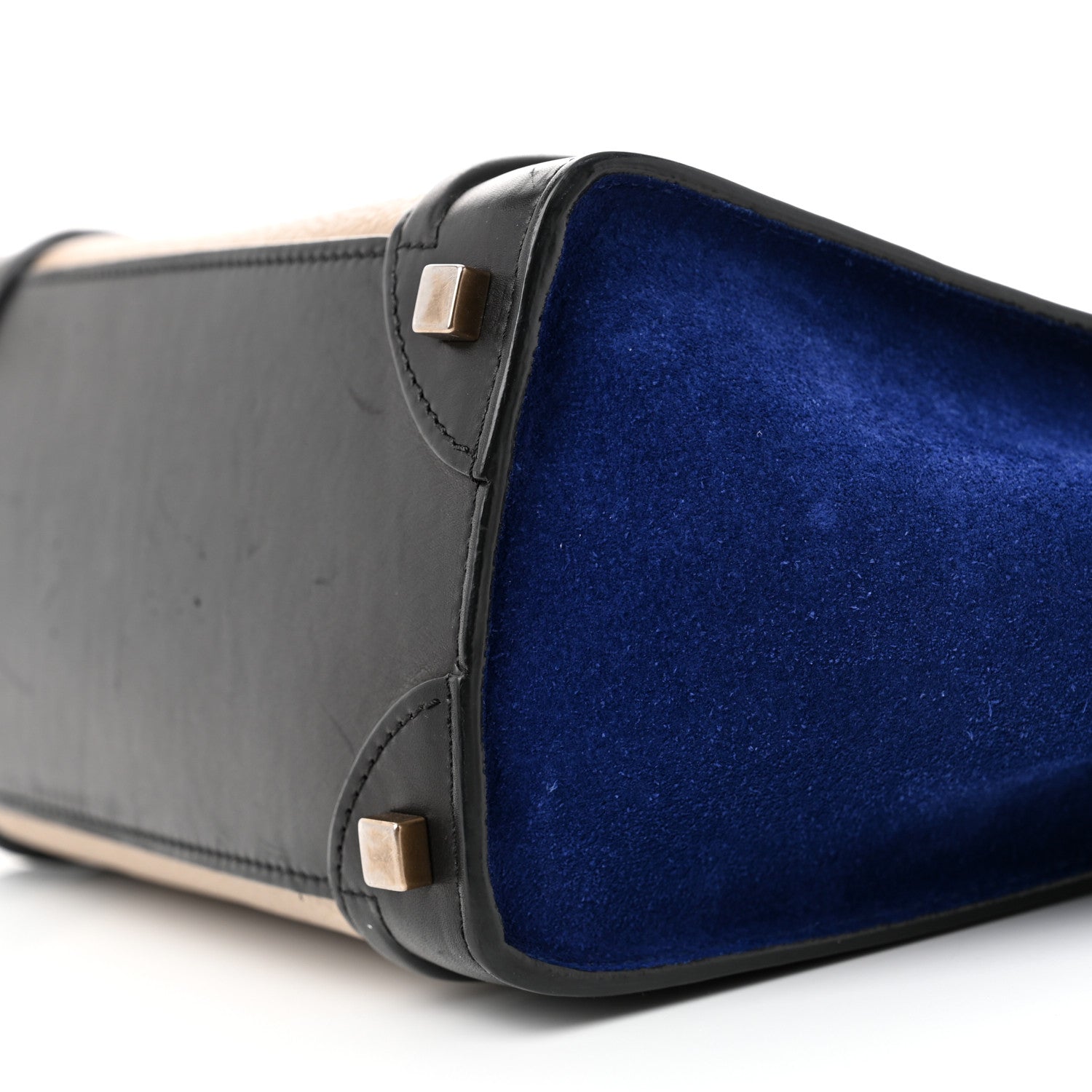 Celine Elephant Calfskin Suede Micro Tri-Color Luggage Sand 9 of 13