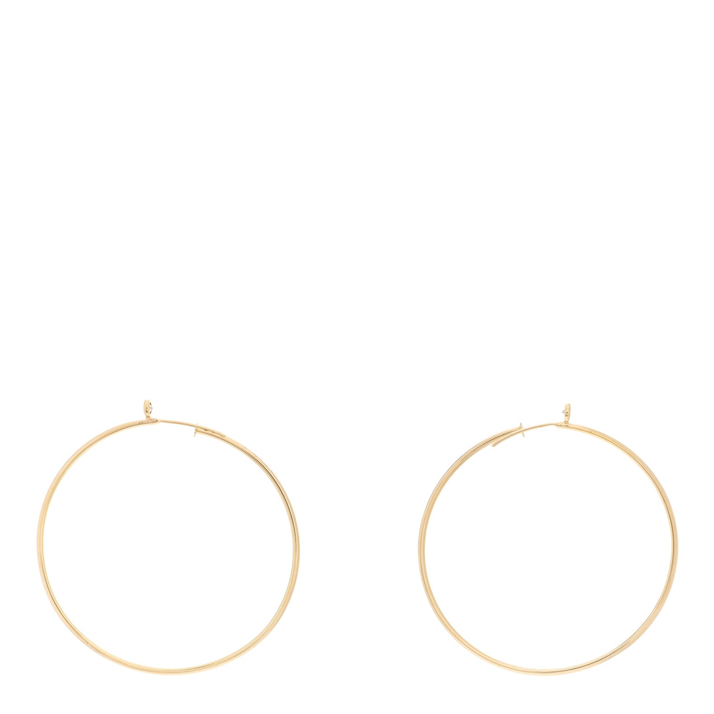 18K Yellow Gold Diamond Medium Elsa Peretti Hoop Earrings