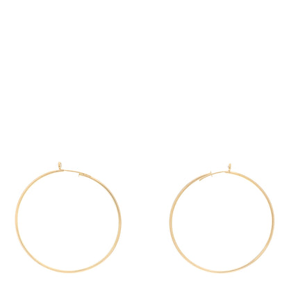 Tiffany 18K Yellow Gold Diamond Medium Elsa Peretti Hoop Earrings 3 of 4