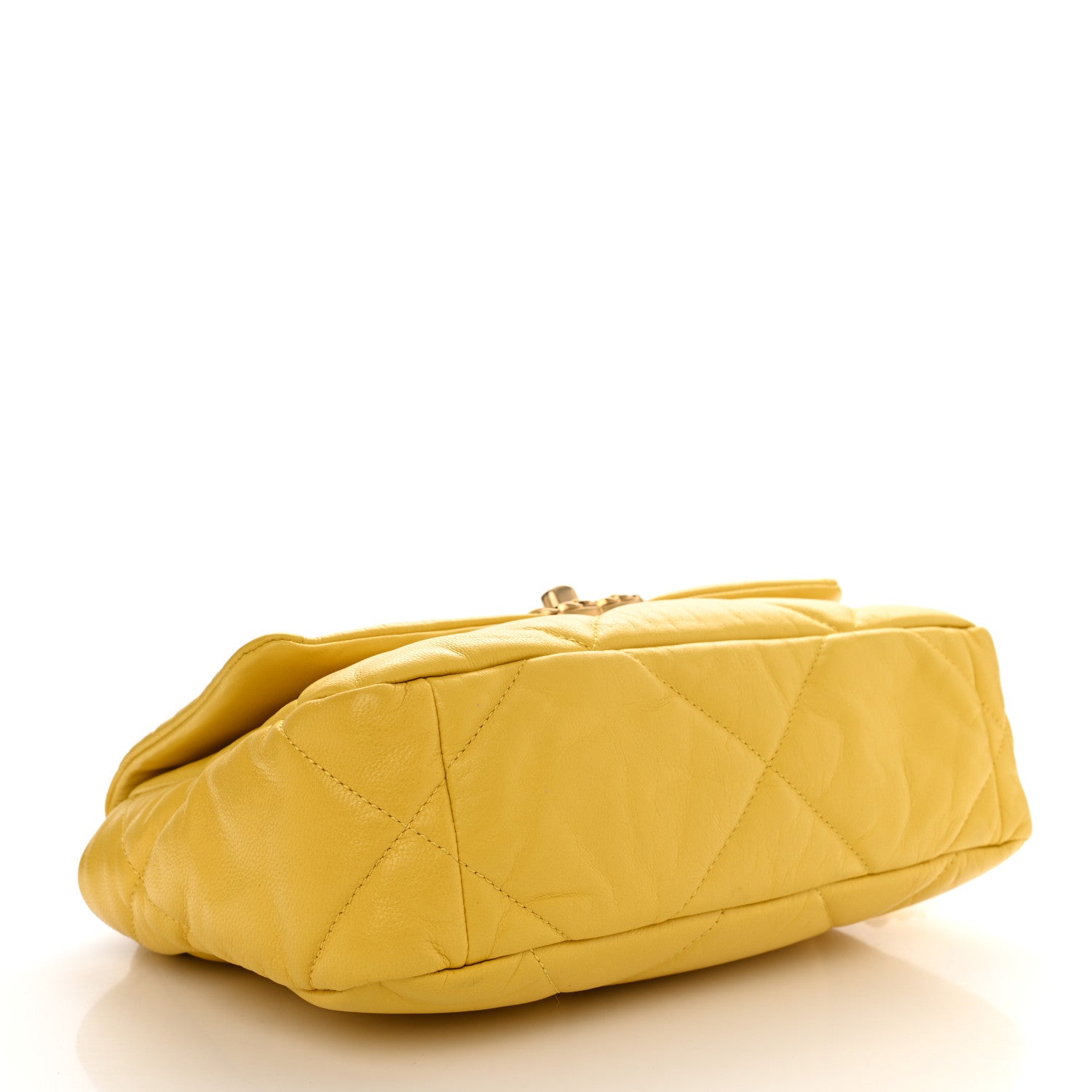 Chanel Lambskin Quilted Medium Chanel 19 Flap Yellow 4 of 10
