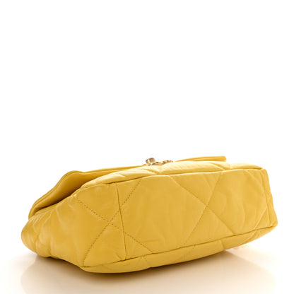 Chanel Lambskin Quilted Medium Chanel 19 Flap Yellow 4 of 10