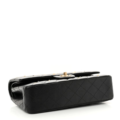 Chanel Lambskin Quilted Studded Medium Double Flap Black 4 of 11