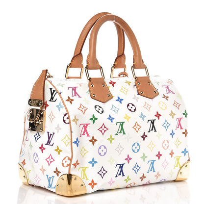 Louis Vuitton Monogram Multicolor Speedy 30 White 3 of 11