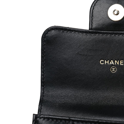 Chanel Lambskin Quilted Elegant Chain Mini Flap Belt Bag Black 10 of 12