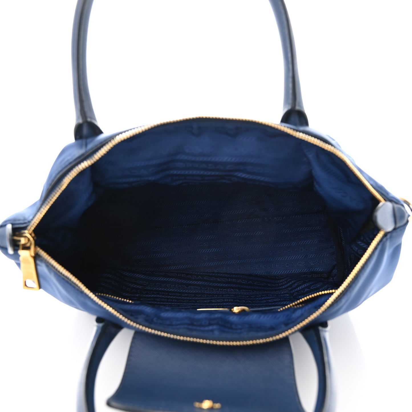 Tessuto Nylon Saffiano Tote Royal Blue