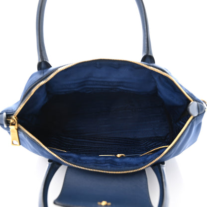 Prada Tessuto Nylon Saffiano Tote Royal Blue 5 of 10