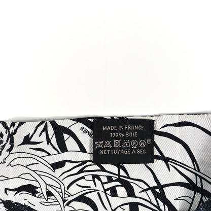 Hermes Silk Jungle Love Rainbow Twilly Gris Black White 3 of 4