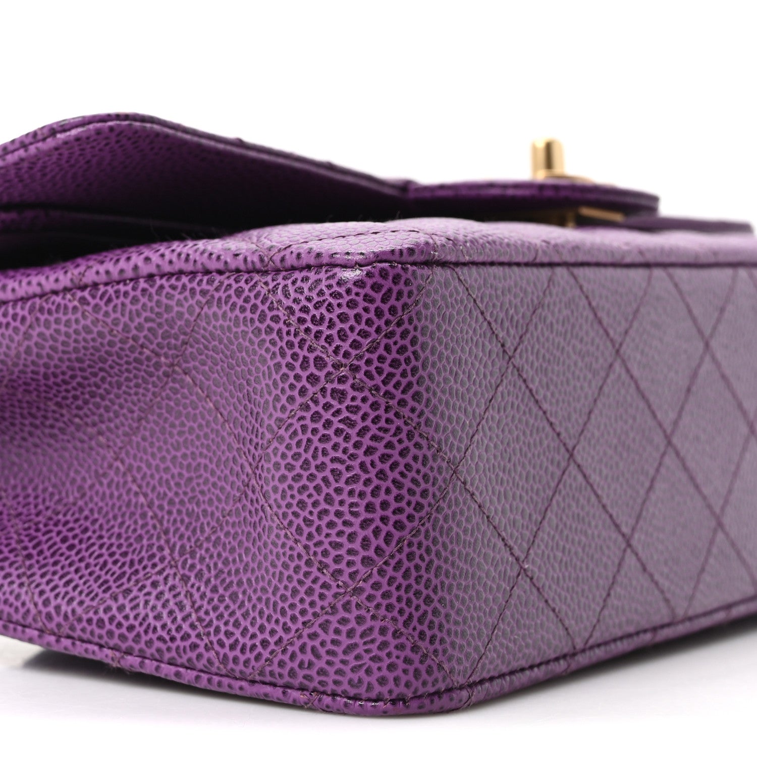 Chanel Caviar Quilted Medium Double Flap Purple 9 of 10