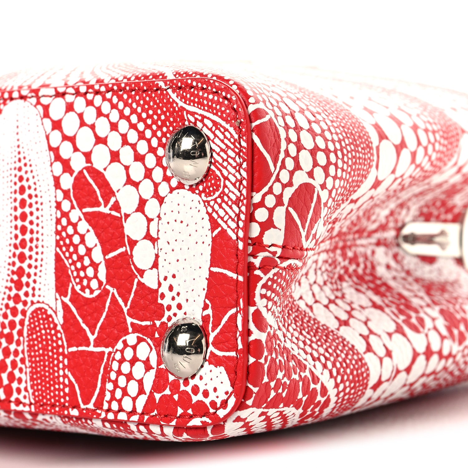 Louis Vuitton LV X YK Taurillon Psychedelic Flower Capucines BB Rouge 9 of 9