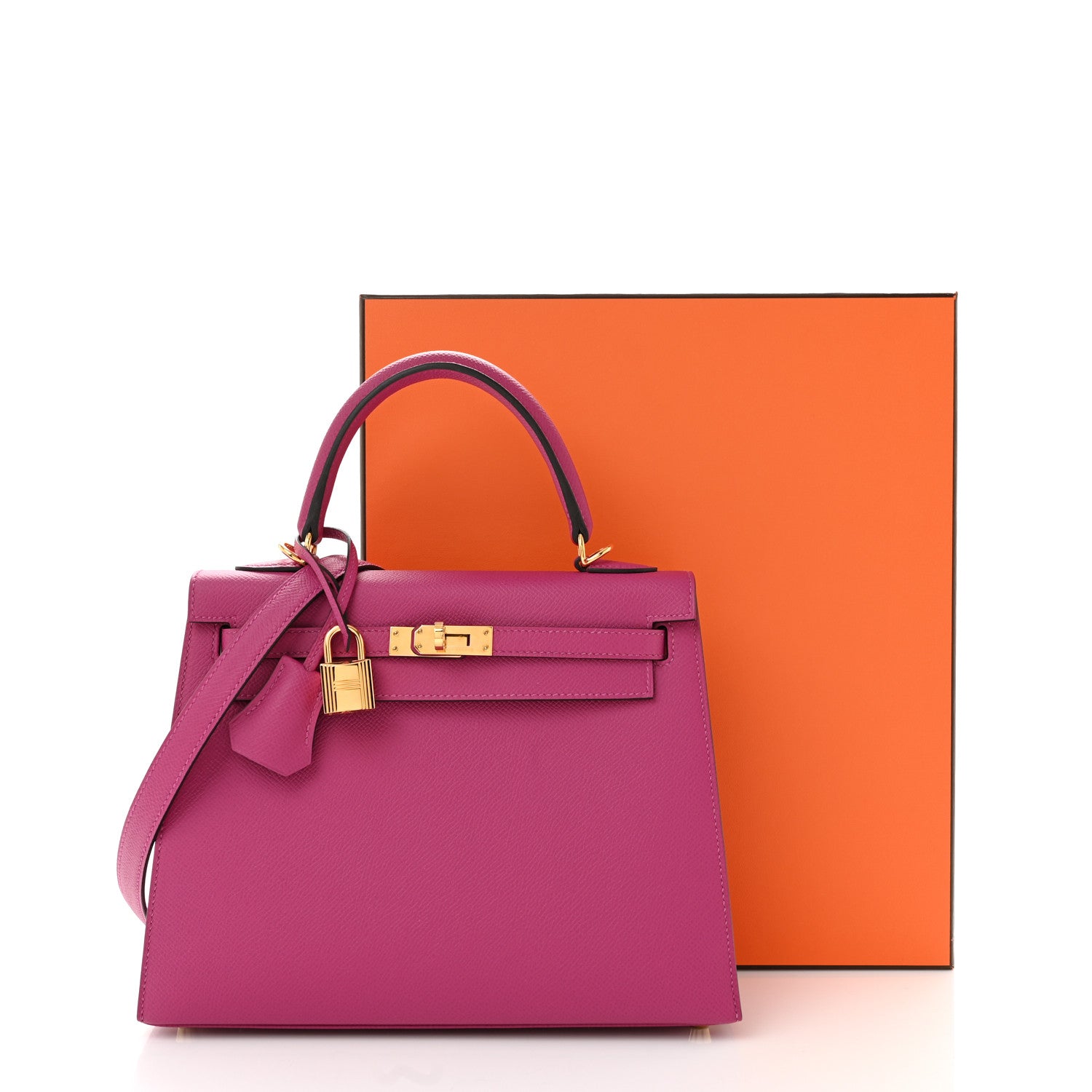 Hermes Epsom Kelly Sellier 25 Rose Pourpre 14 of 14