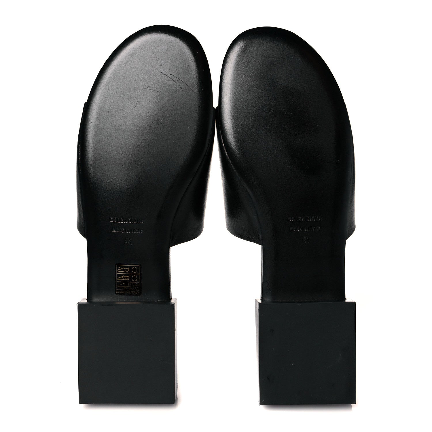 Balenciaga Shiny Smooth Sheepskin Box Flat Sandals 41 Black 6 of 11