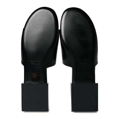 Balenciaga Shiny Smooth Sheepskin Box Flat Sandals 41 Black 6 of 11