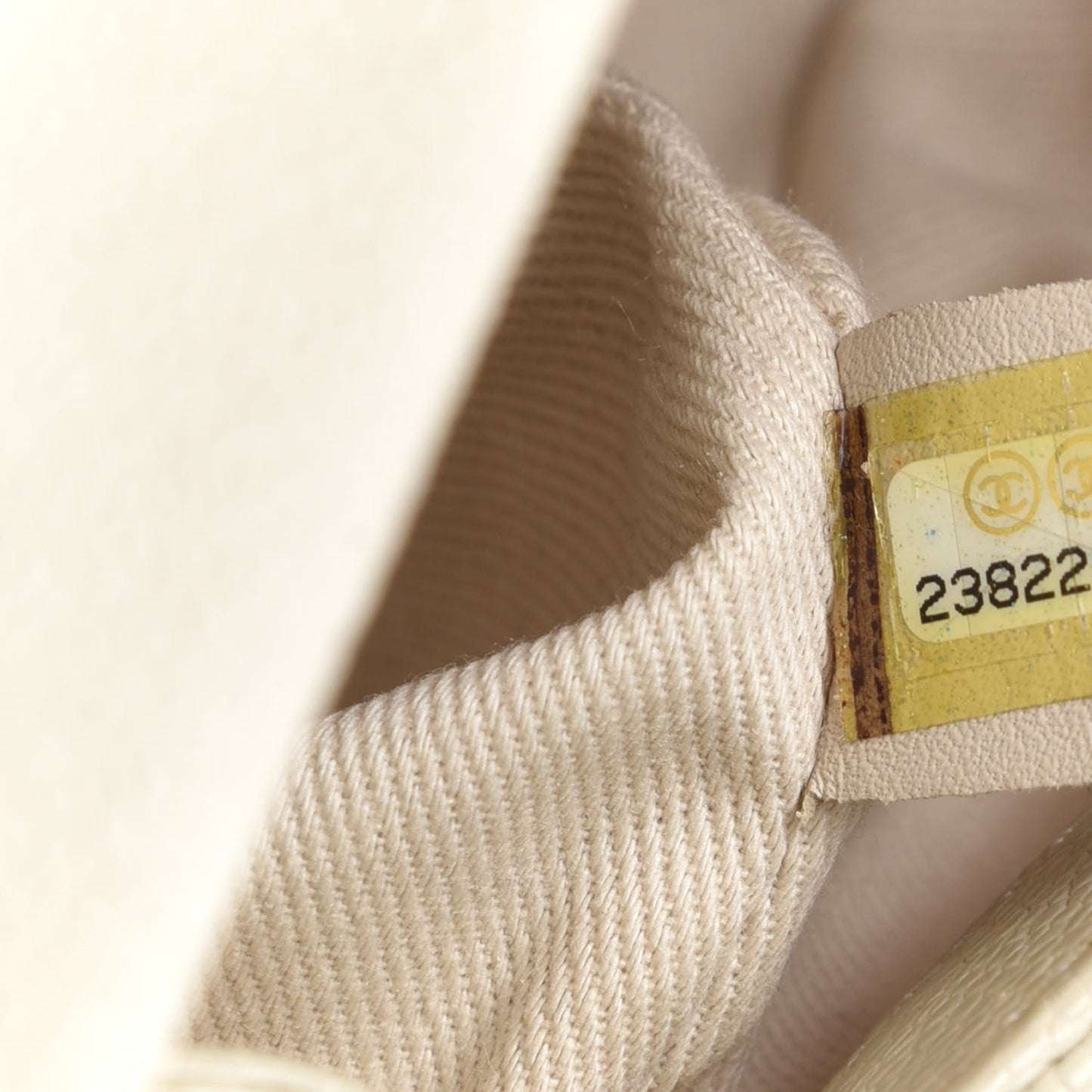 Caviar Stitched Top Handle Flap White