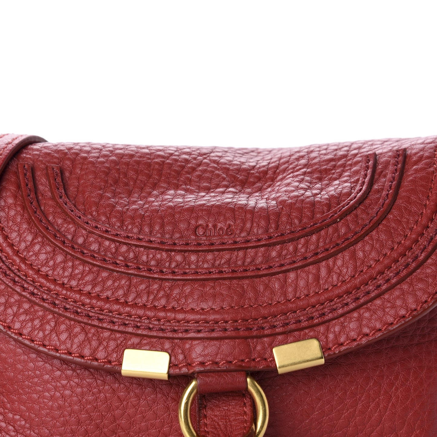 Calfskin Marcie Pochette Crossbody Bag Poppy