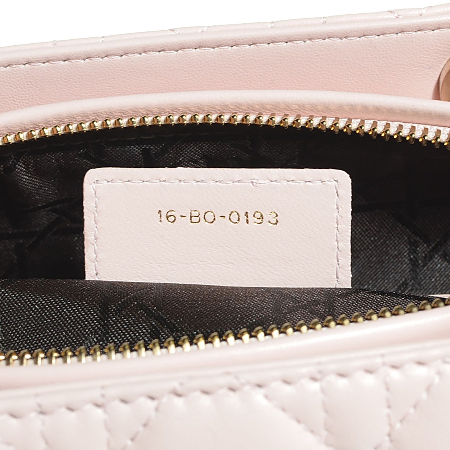 Lambskin Cannage Large Lady Dior Rose Poudre