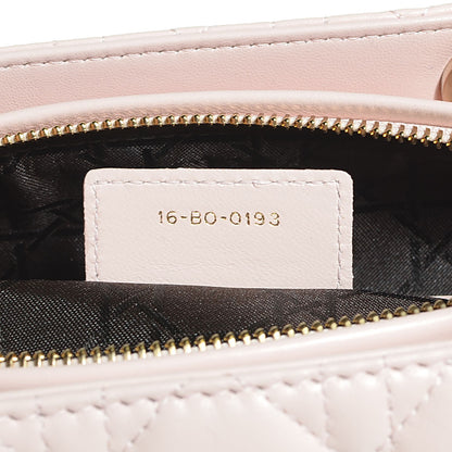 Christian Dior Lambskin Cannage Large Lady Dior Rose Poudre 8 of 8