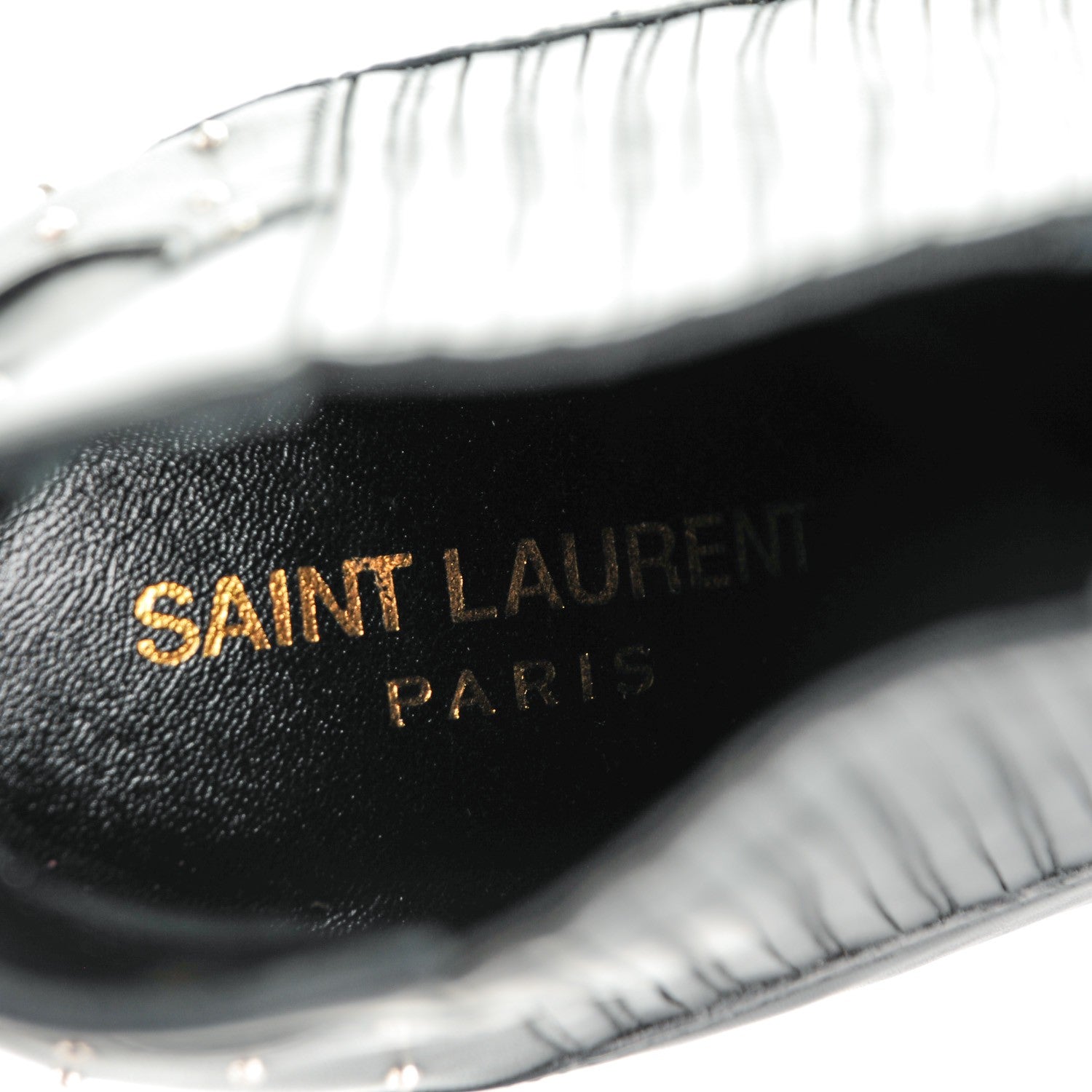 Saint Laurent Matte Calfskin Studded Western Ankle Boots 38 Black 7 of 8