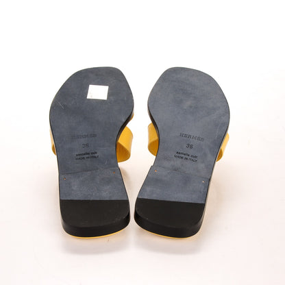 Hermes Verni Epsom Oran Sandals 36 Paille 5 of 7