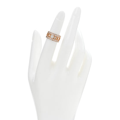 Tiffany 18K Rose Gold Diamond Wide Atlas Open Ring 48 4.5 2 of 5