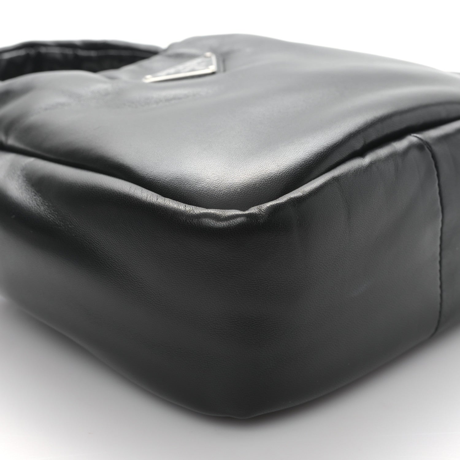 Prada Nappa Soft Padded Small Double Handled Shoulder Bag Black 7 of 8