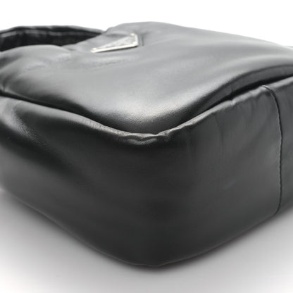Prada Nappa Soft Padded Small Double Handled Shoulder Bag Black 7 of 8