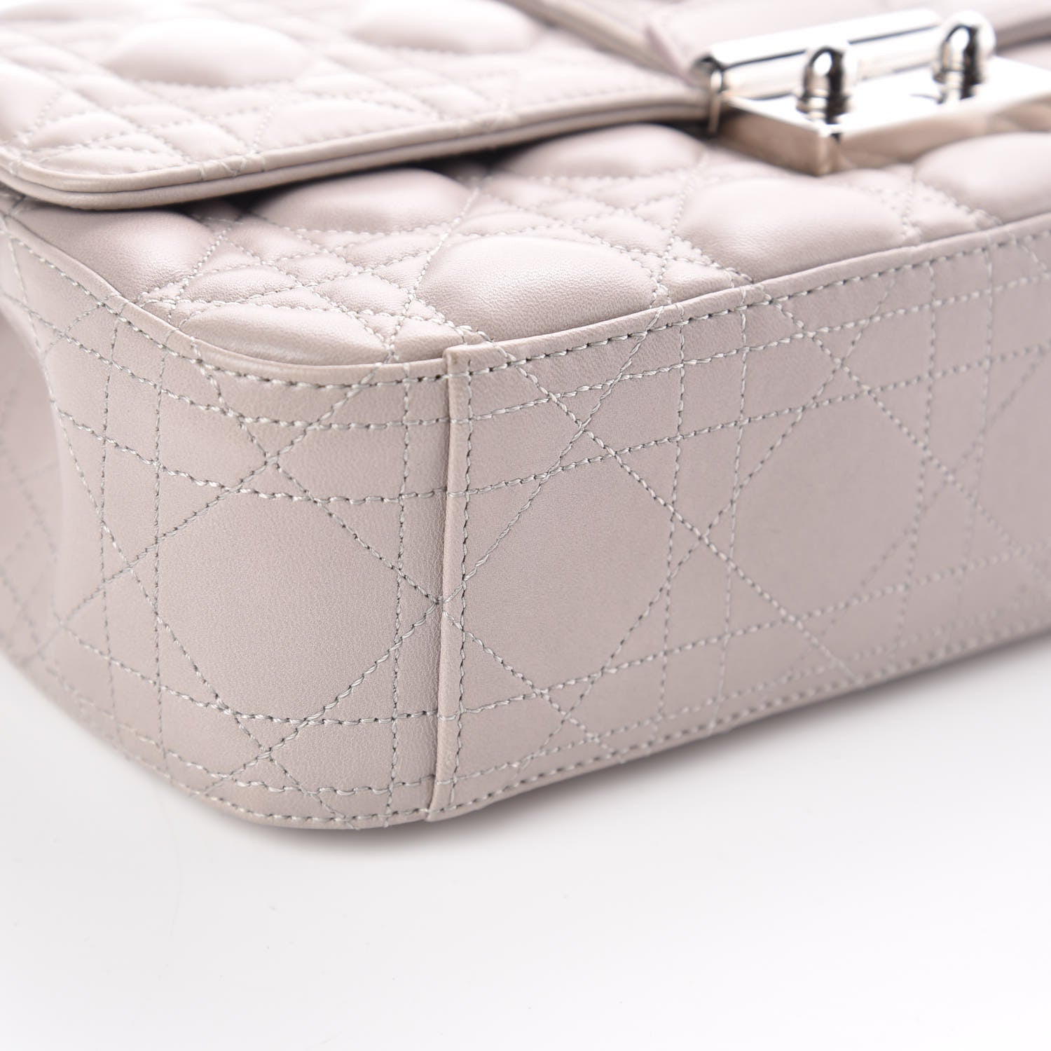 Christian Dior Lambskin Cannage Medium Miss Dior Flap Grey 5 of 9